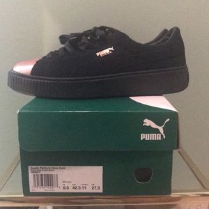 Women’s Puma Suede Platform Sneaker Rose Gold